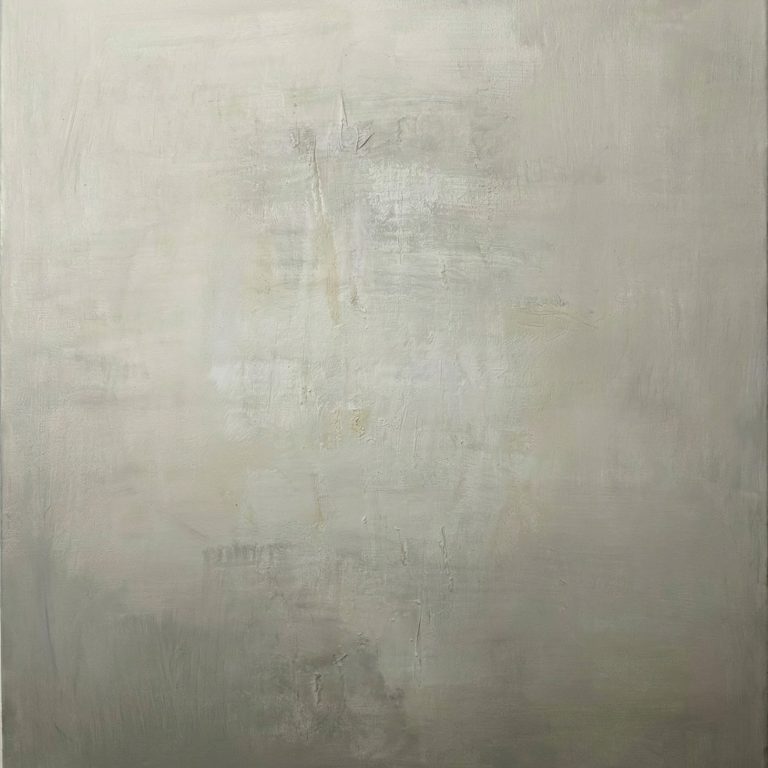 Abstraktes Bild in Beigetönen für Ruhe und Fokus im Arbeitsraum